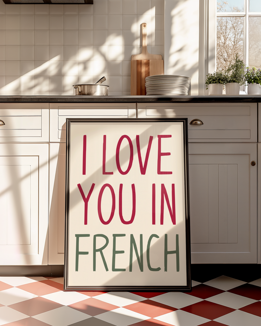 I Love You In French Print - BYHONEYSTUDIOS