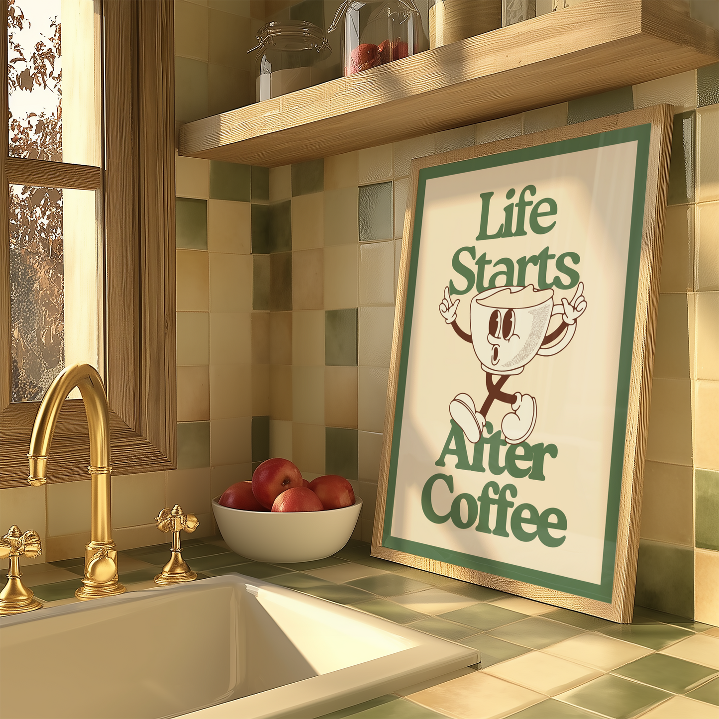 Life Starts After Coffee Print - BYHONEYSTUDIOS