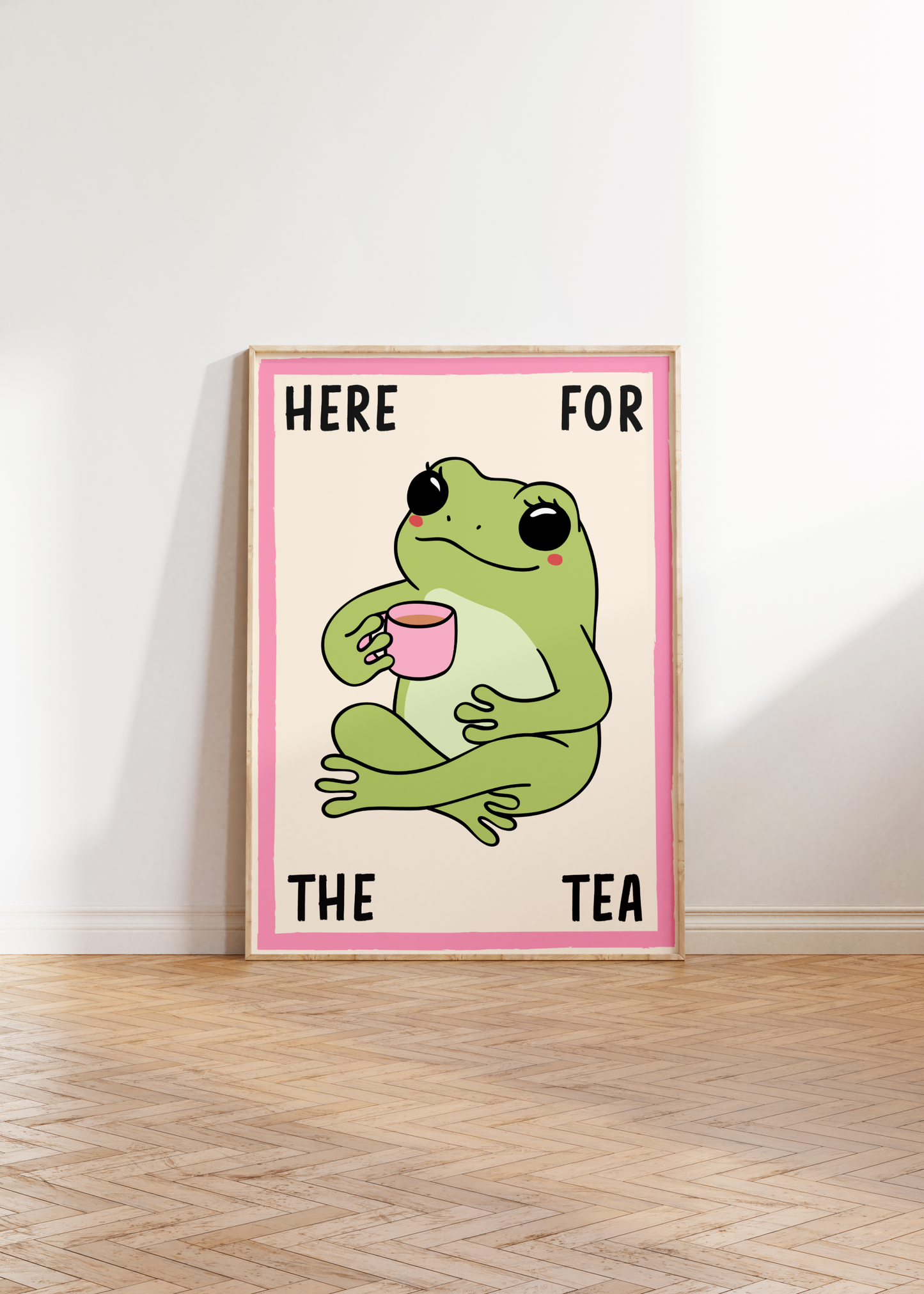Retro Frog Tea Print - BYHONEYSTUDIOS