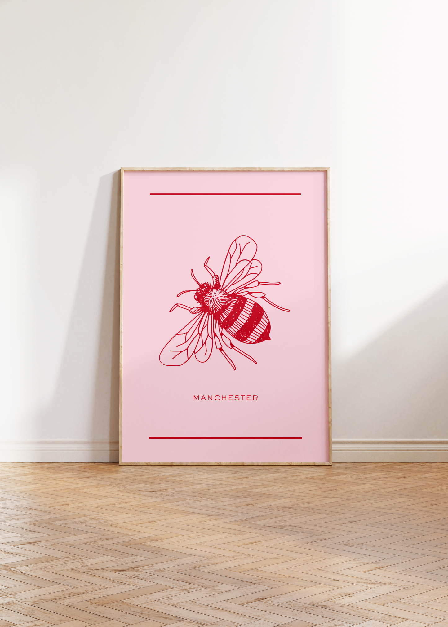 Manchester Bee Pink Print
