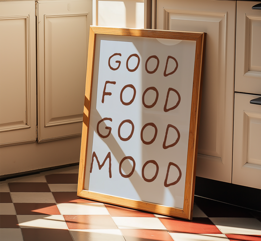 Good Food Good Mood Print - BYHONEYSTUDIOS