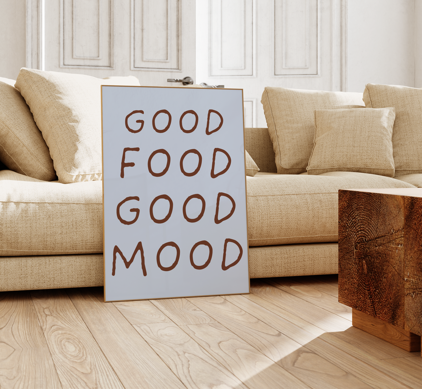 Good Food Good Mood Print - BYHONEYSTUDIOS