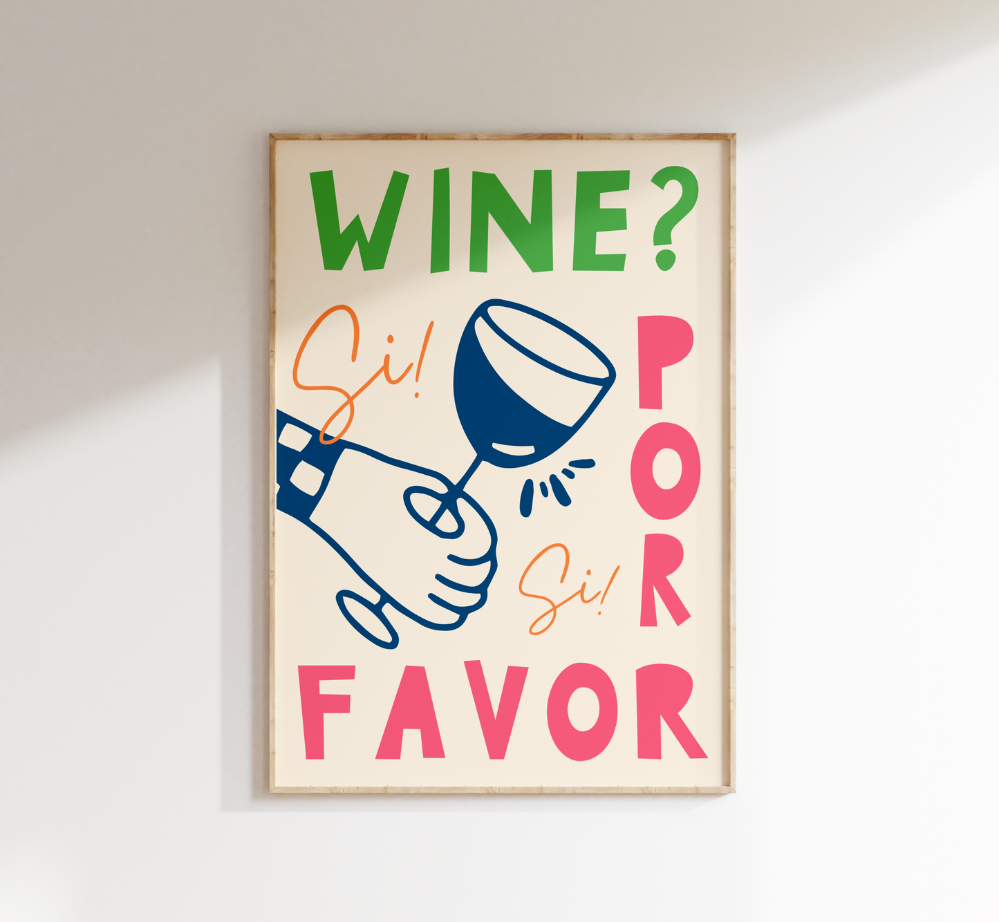 Wine Por Favor Print - BYHONEYSTUDIOS