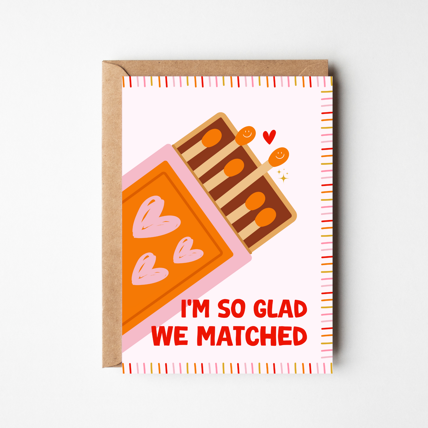A6 So Glad We Matched Card - BYHONEYSTUDIOS