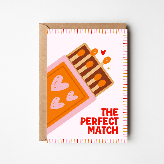 A6 The Perfect Match Card - BYHONEYSTUDIOS