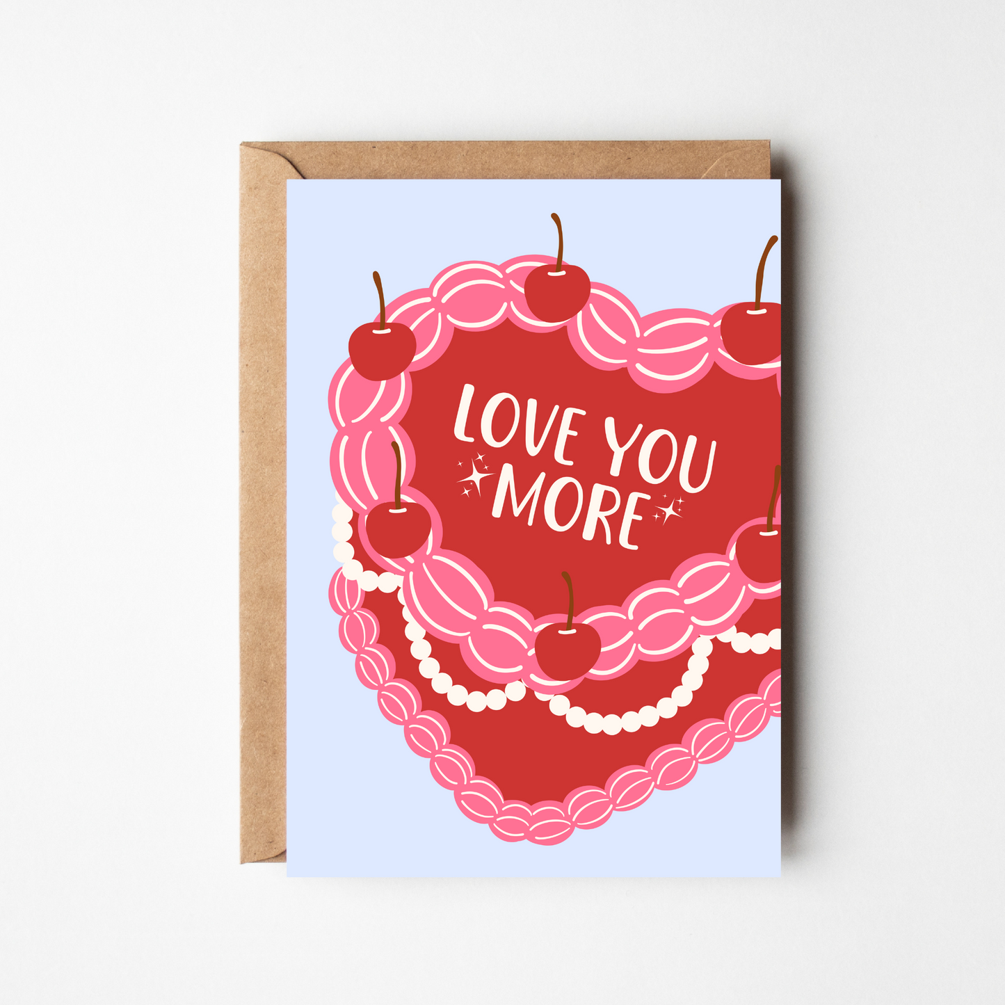 A6 Love You More Card - BYHONEYSTUDIOS