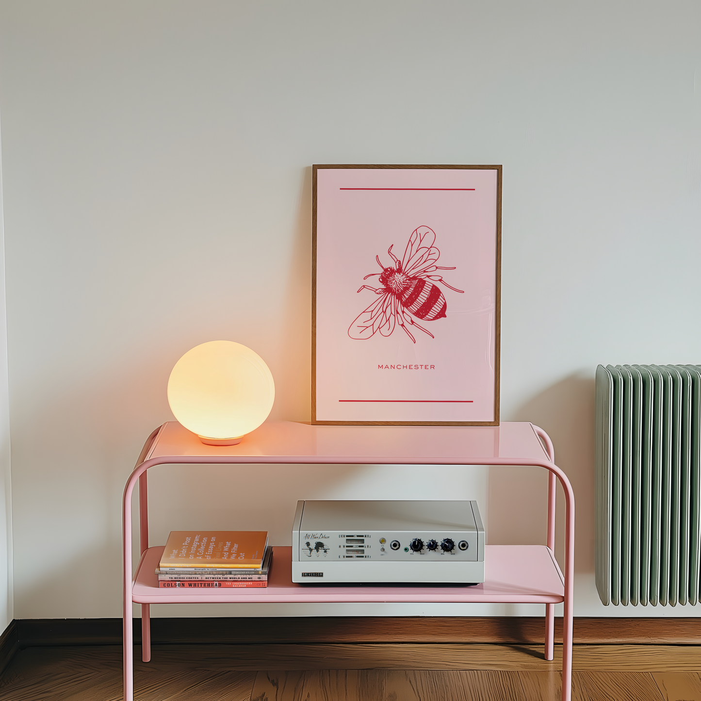 Manchester Bee Pink Print