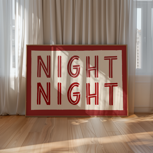 Night Night Print - BYHONEYSTUDIOS