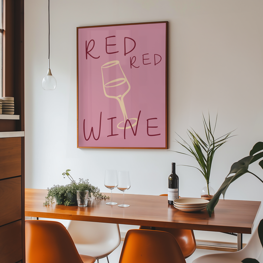 Red Wine Print - BYHONEYSTUDIOS