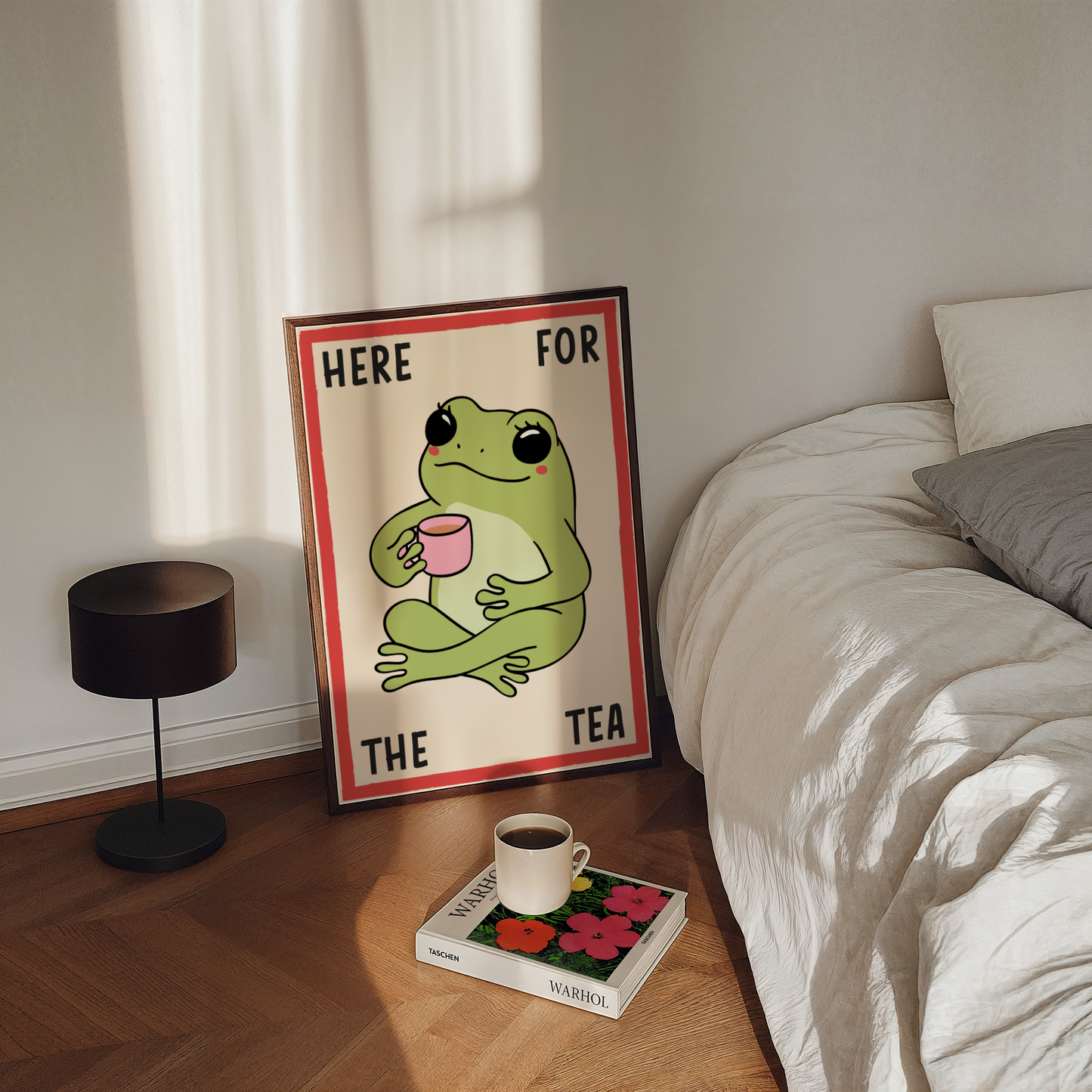 Retro Frog Tea Print - BYHONEYSTUDIOS