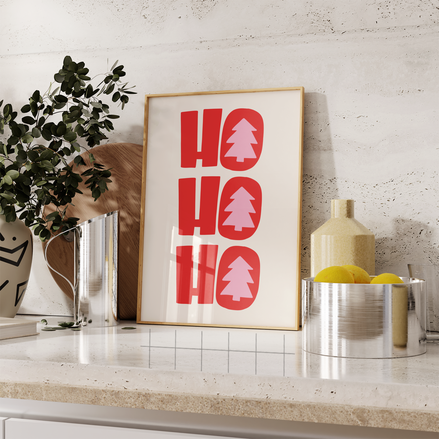Ho Ho Ho Christmas Print - BYHONEYSTUDIOS