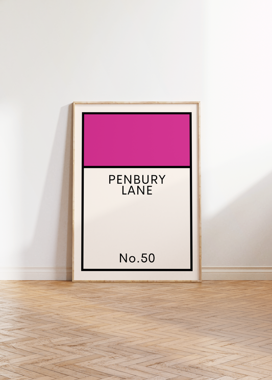 Personalised Street Name Print - BYHONEYSTUDIOS