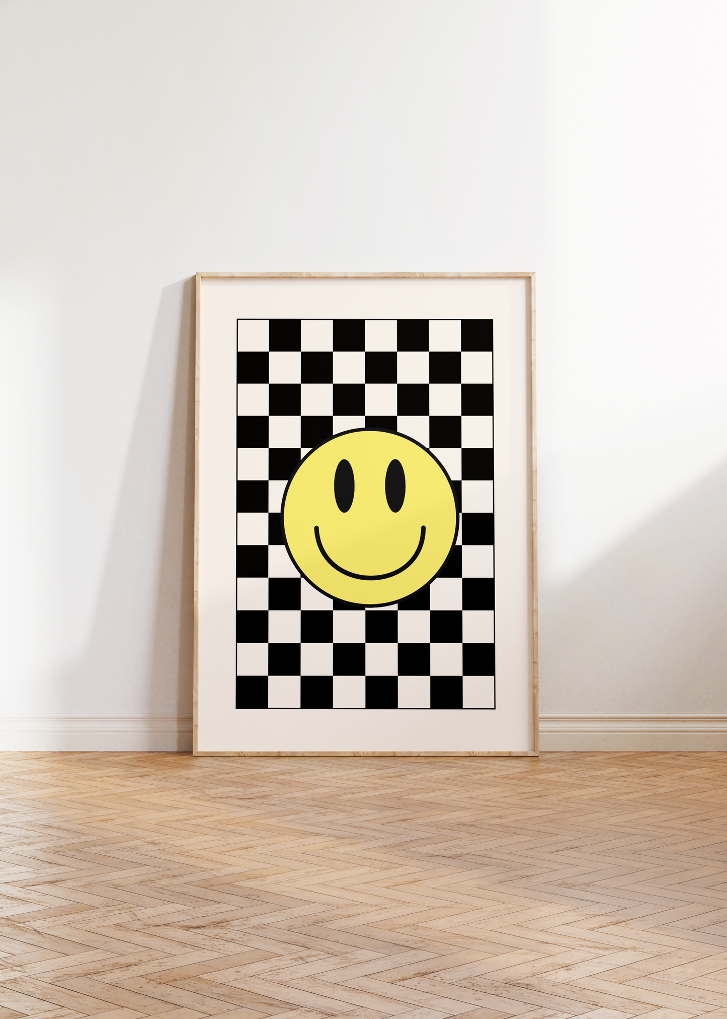 Smiley Face Check Print - BYHONEYSTUDIOS