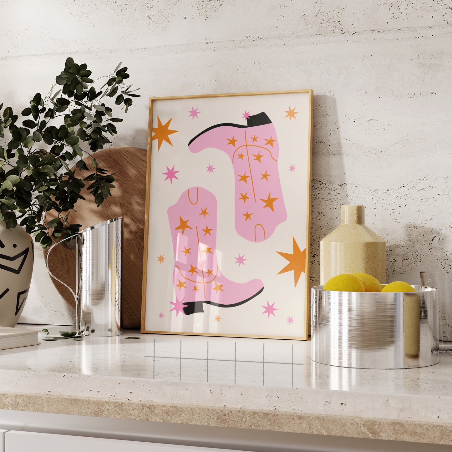 Cowboy Boots Print - BYHONEYSTUDIOS