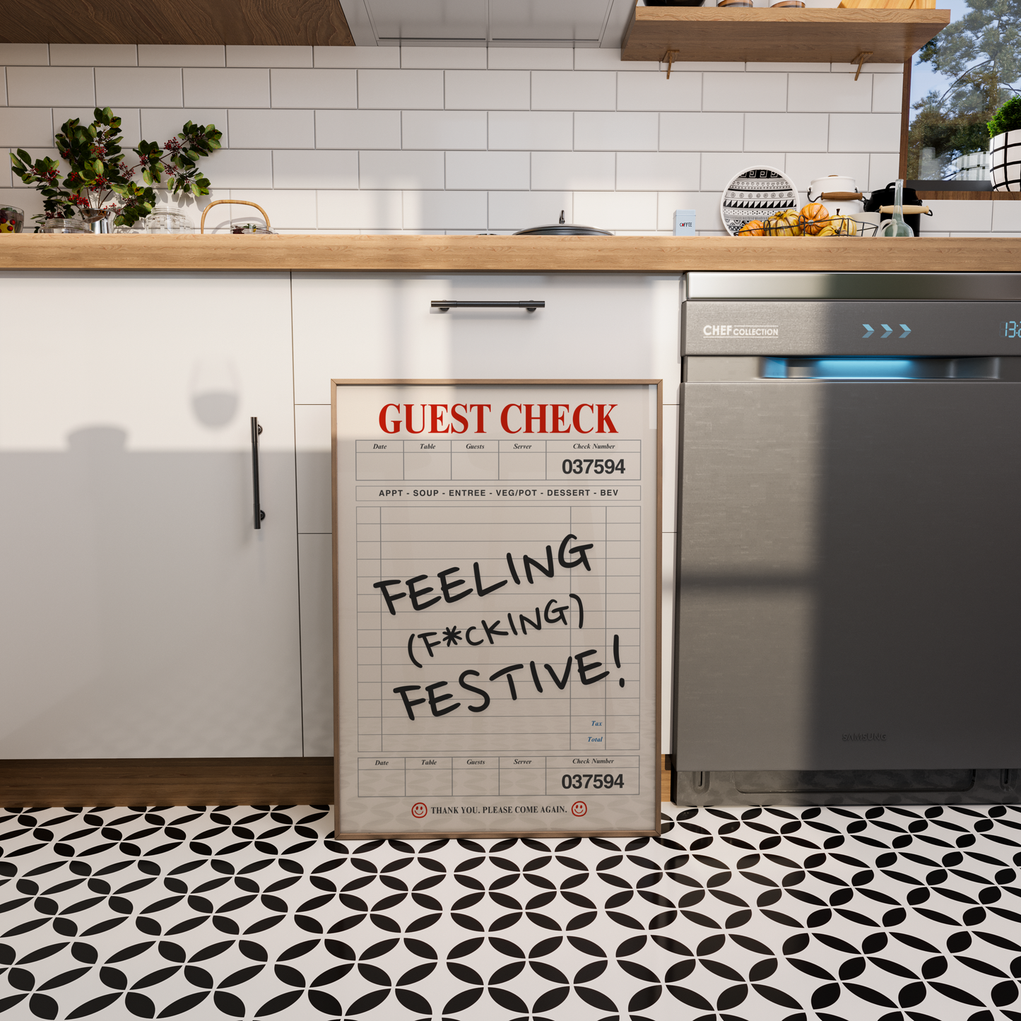 Feeling Festive Christmas Print - BYHONEYSTUDIOS