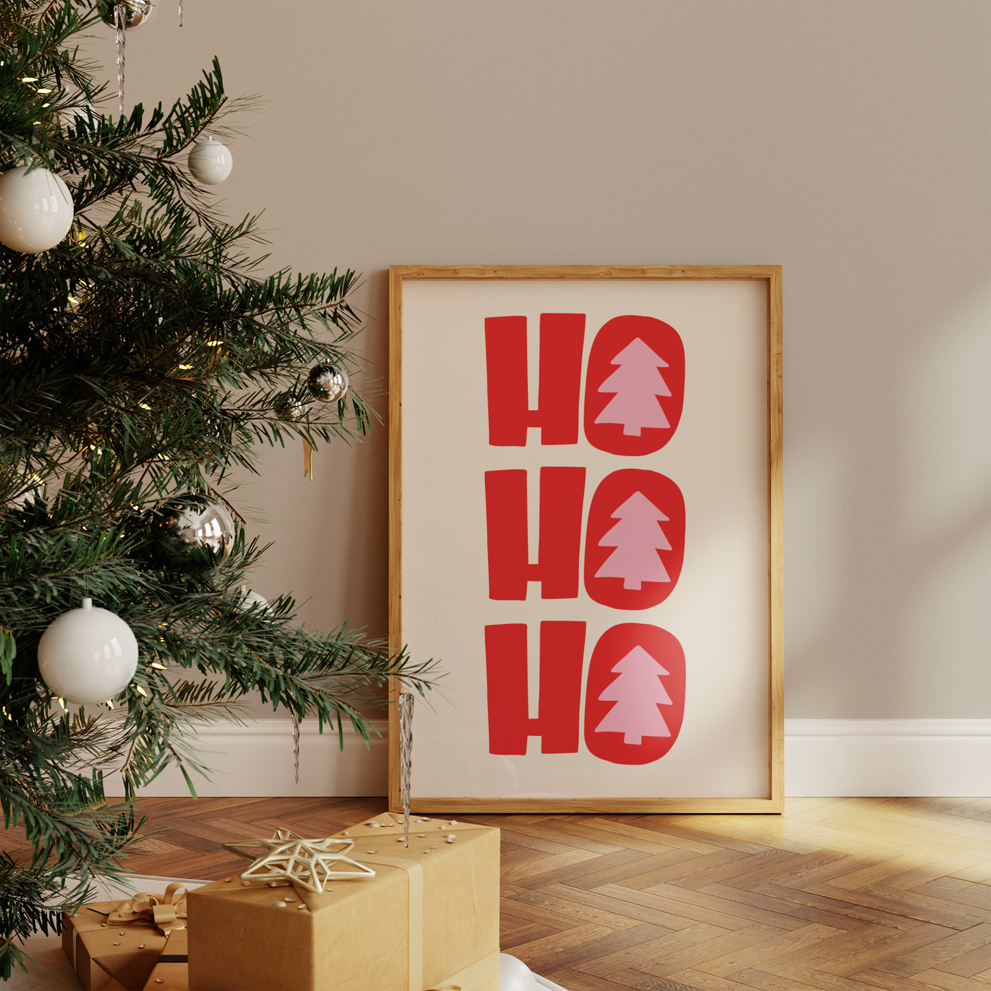Ho Ho Ho Christmas Print - BYHONEYSTUDIOS