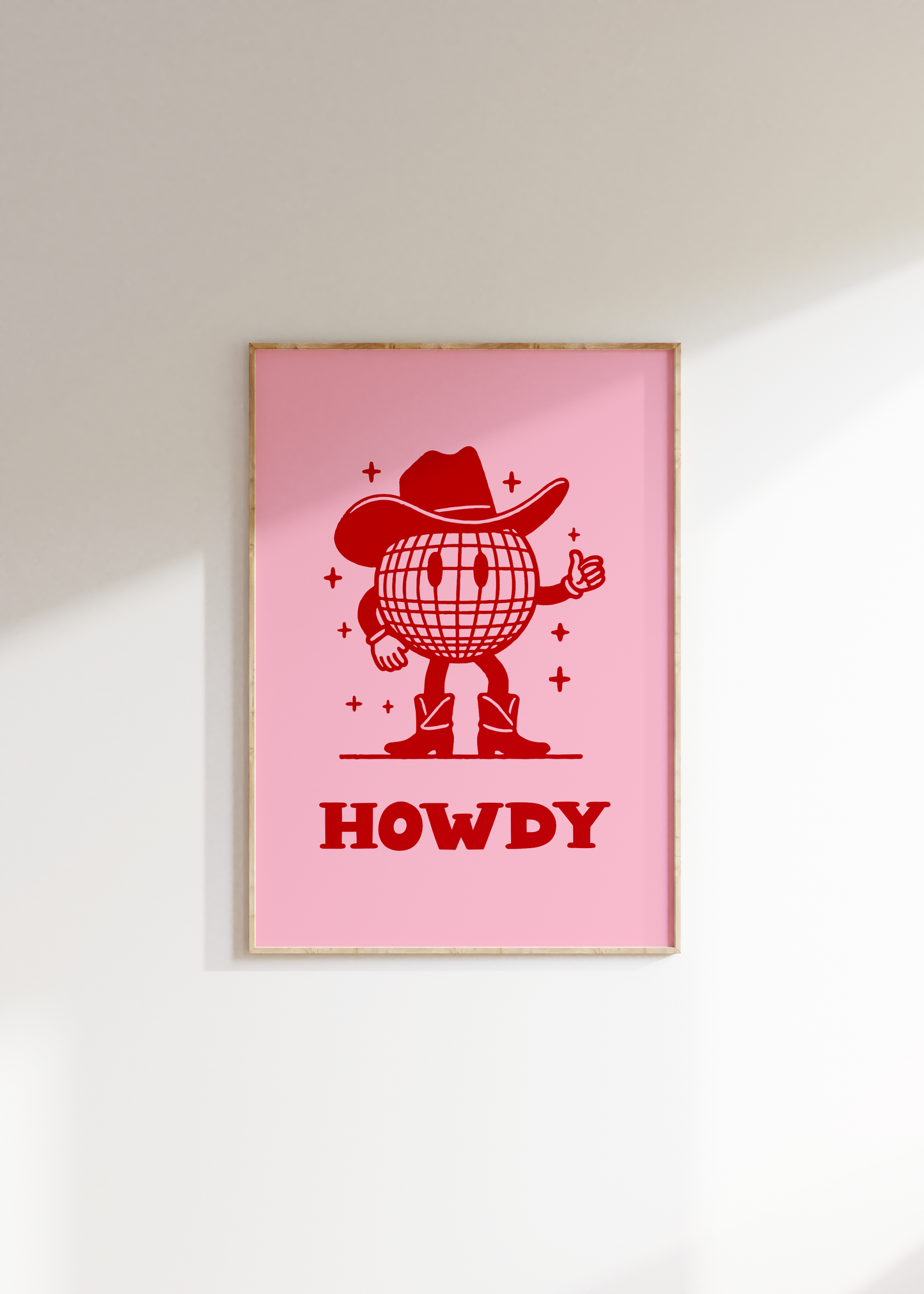 Disco Cowboy Howdy Print - BYHONEYSTUDIOS