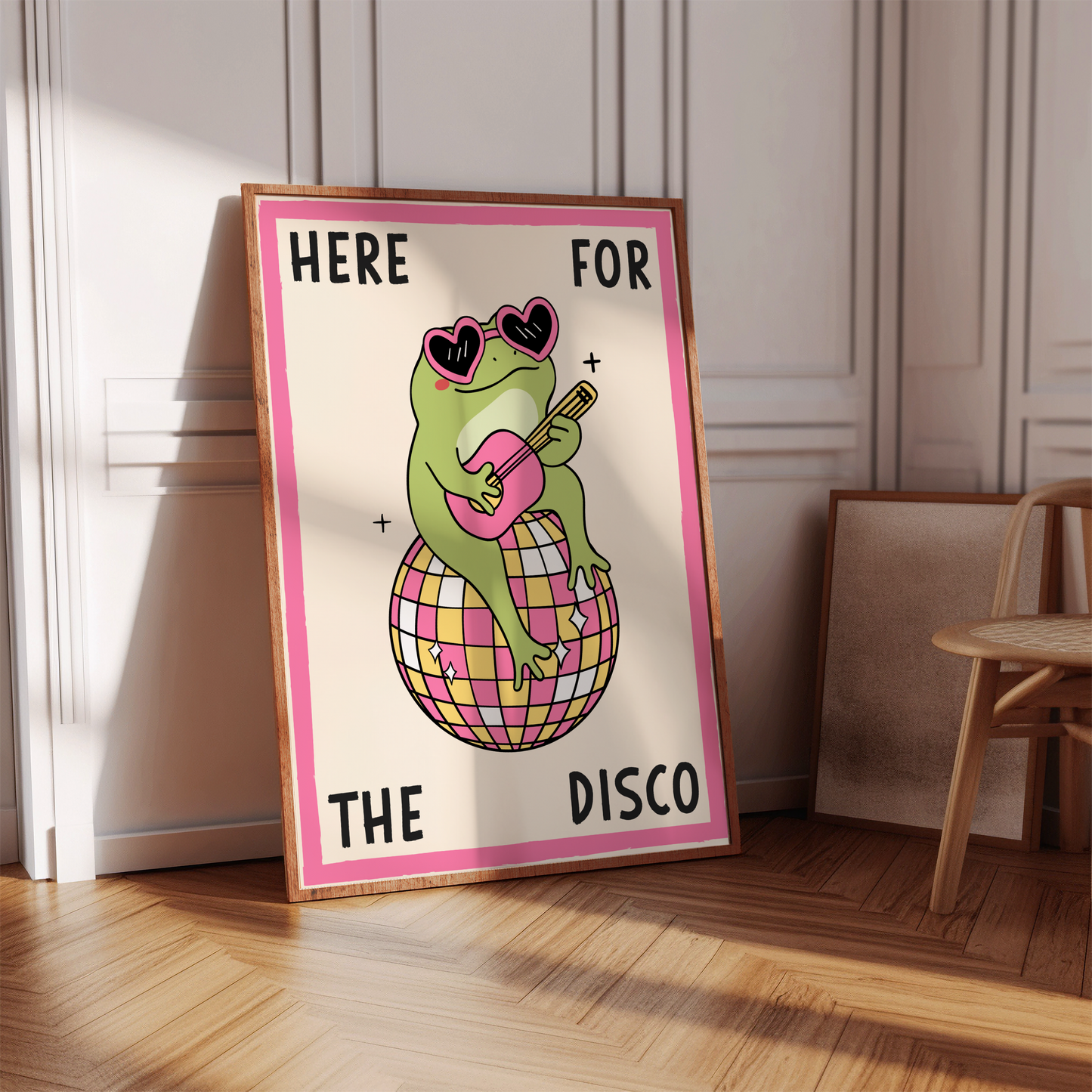 Retro Frog Disco Print - BYHONEYSTUDIOS