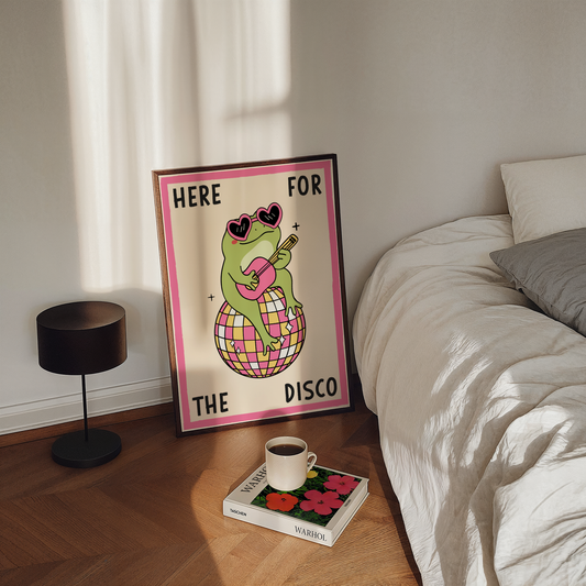 Retro Frog Disco Print - BYHONEYSTUDIOS