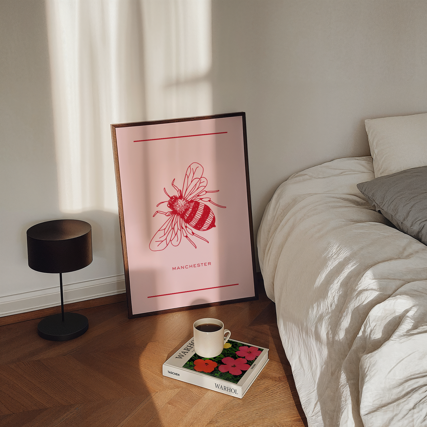 Manchester Bee Pink Print