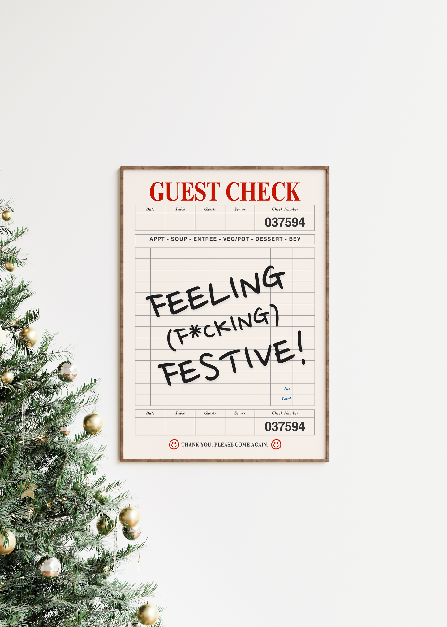 Feeling Festive Christmas Print - BYHONEYSTUDIOS