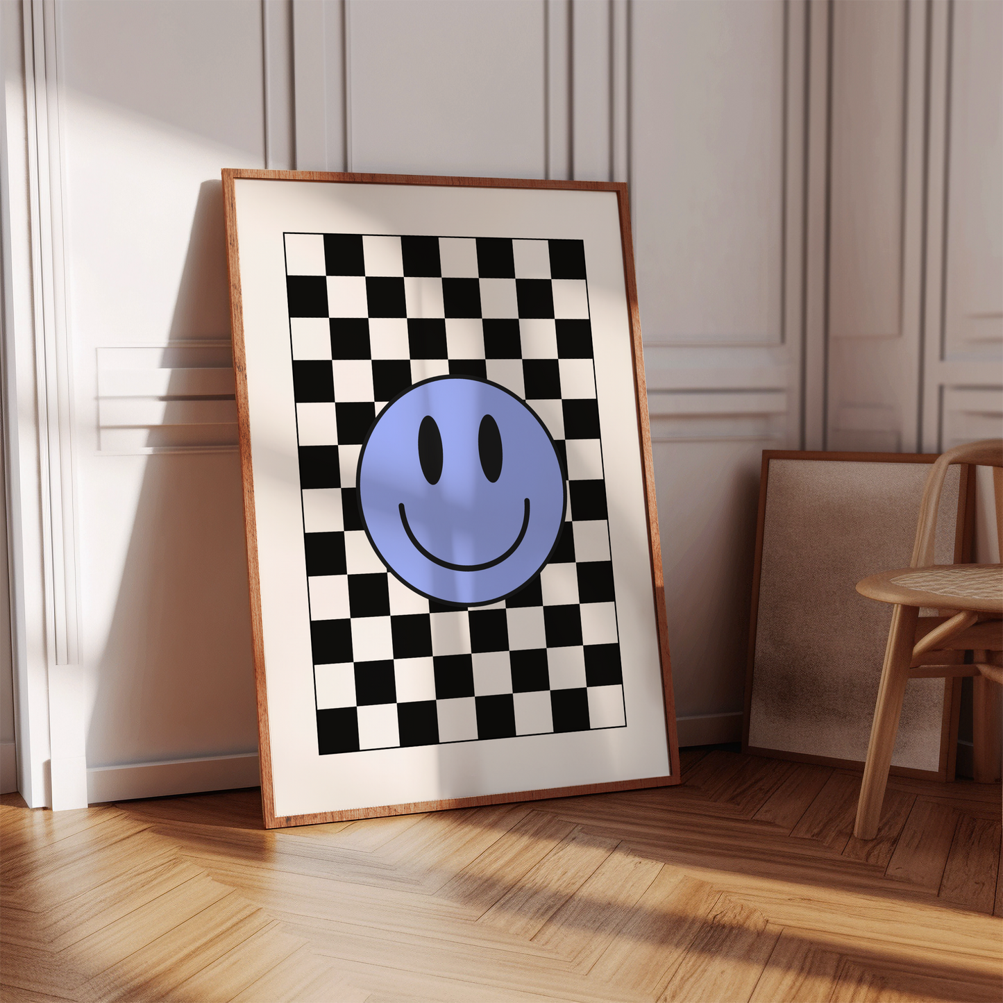 Smiley Face Check Print - BYHONEYSTUDIOS
