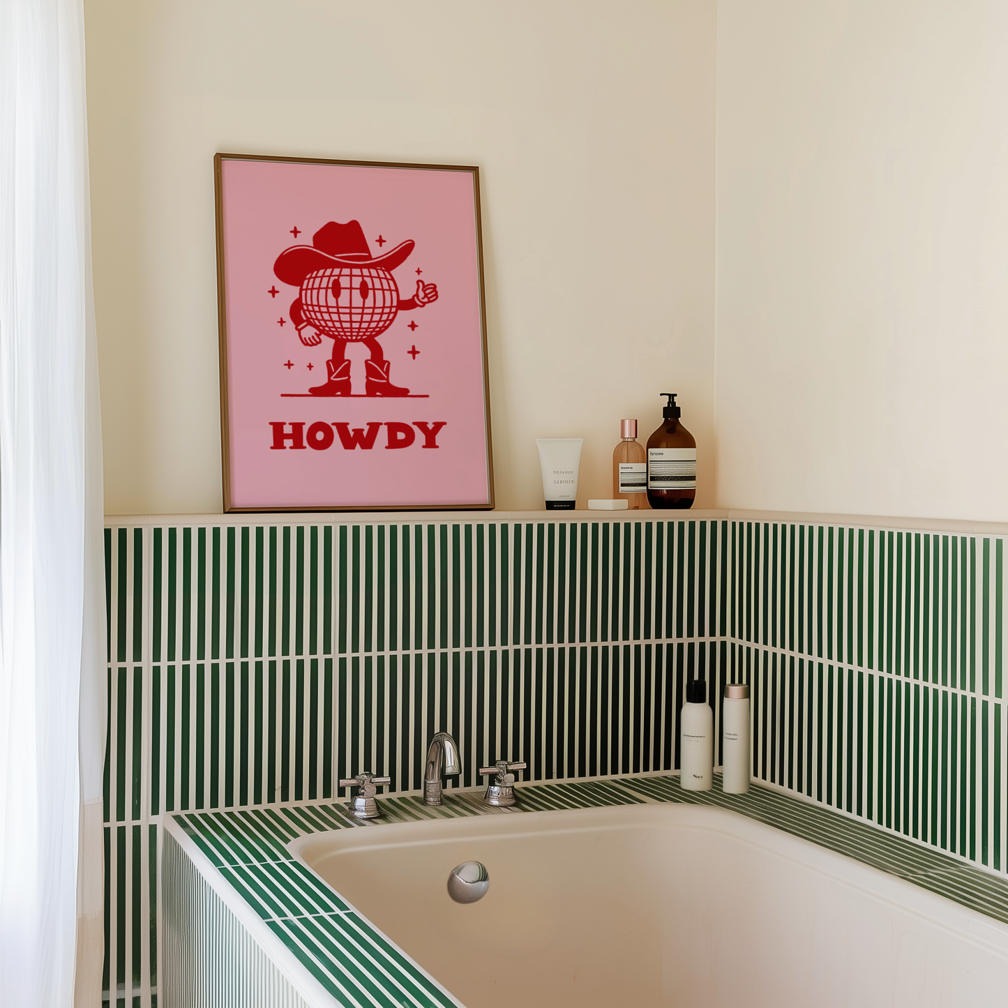 Disco Cowboy Howdy Print - BYHONEYSTUDIOS