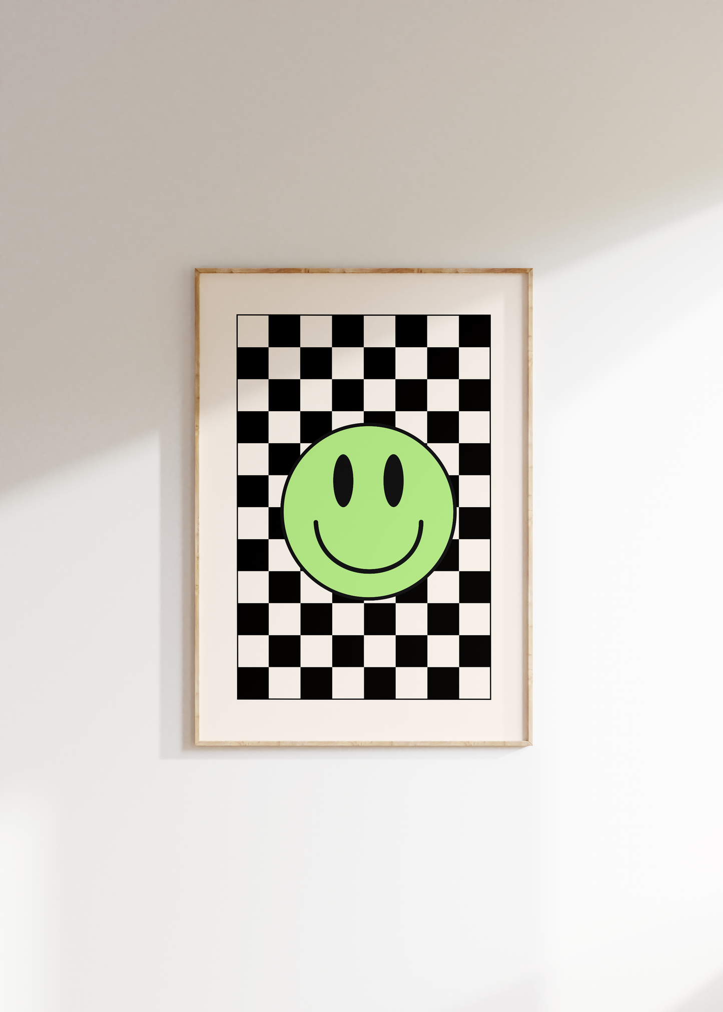 Smiley Face Check Print - BYHONEYSTUDIOS