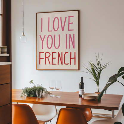 I Love You In French Print - BYHONEYSTUDIOS