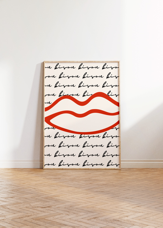 Bisou Lips Print