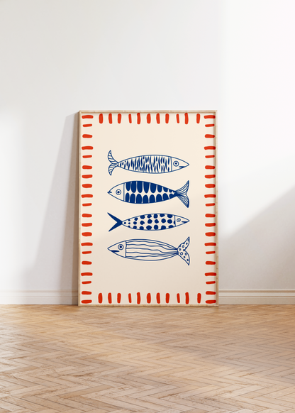 Sardines Fish Print - BYHONEYSTUDIOS