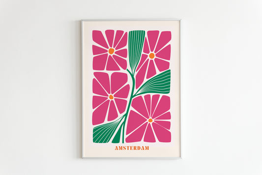 Amsterdam Flowers Print - BYHONEYSTUDIOS