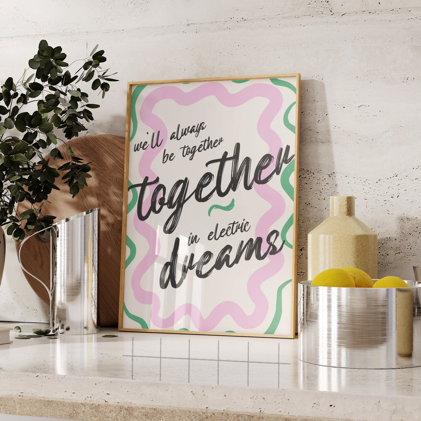 Together In Electric Dreams Print - BYHONEYSTUDIOS