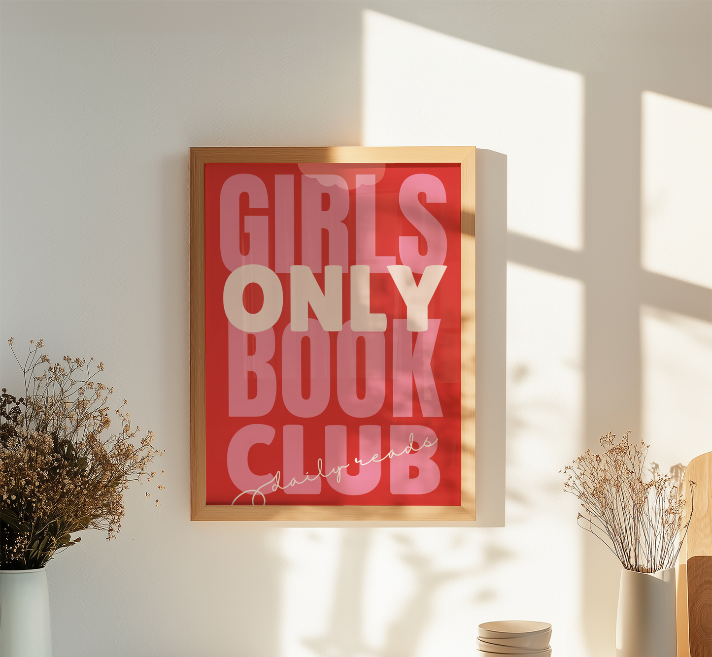 Girls Only Book Club Print - BYHONEYSTUDIOS