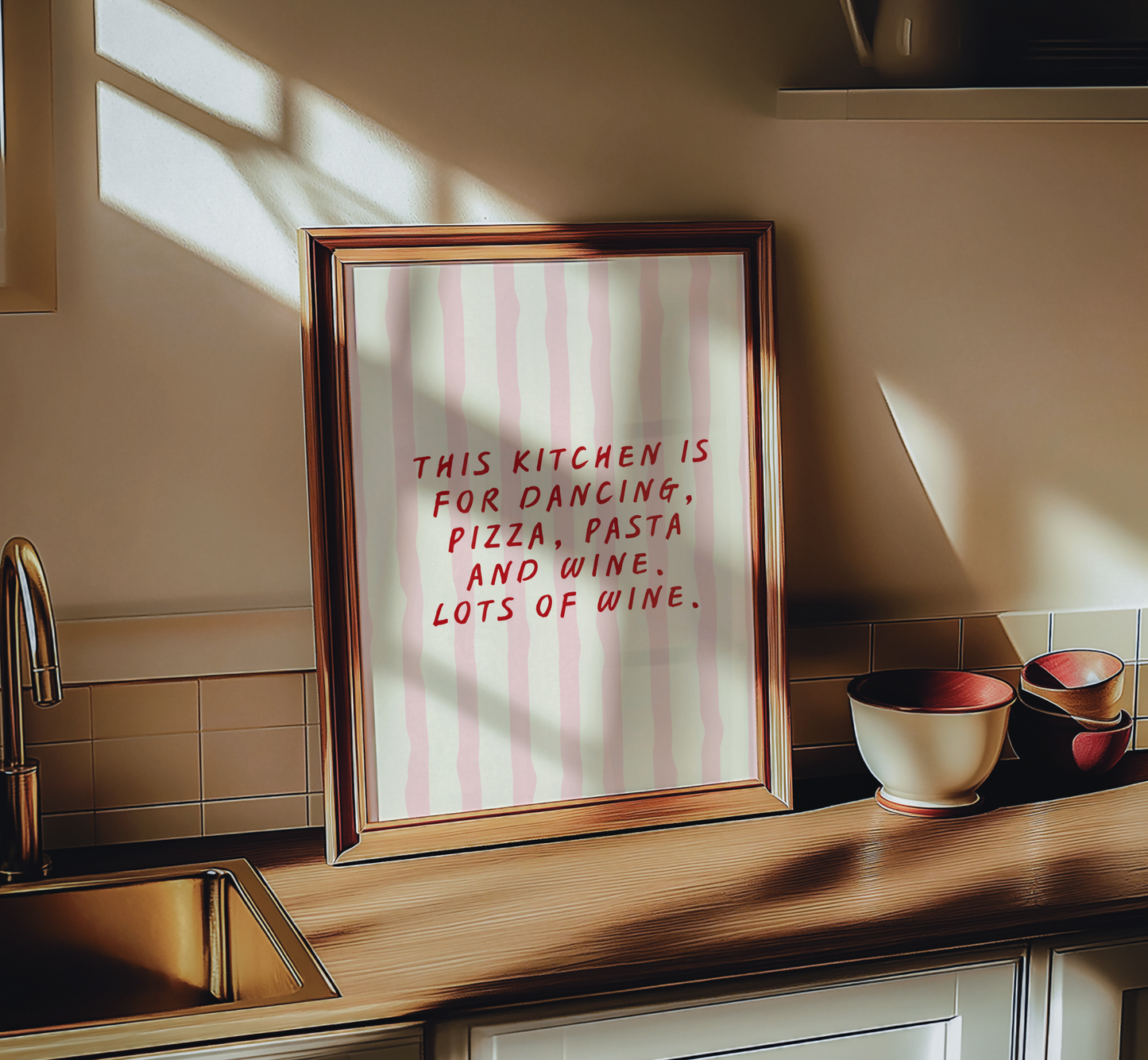 Kitchen Dancing Quote Print - BYHONEYSTUDIOS