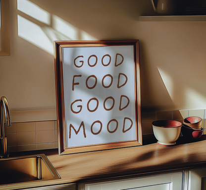 Good Food Good Mood Print - BYHONEYSTUDIOS
