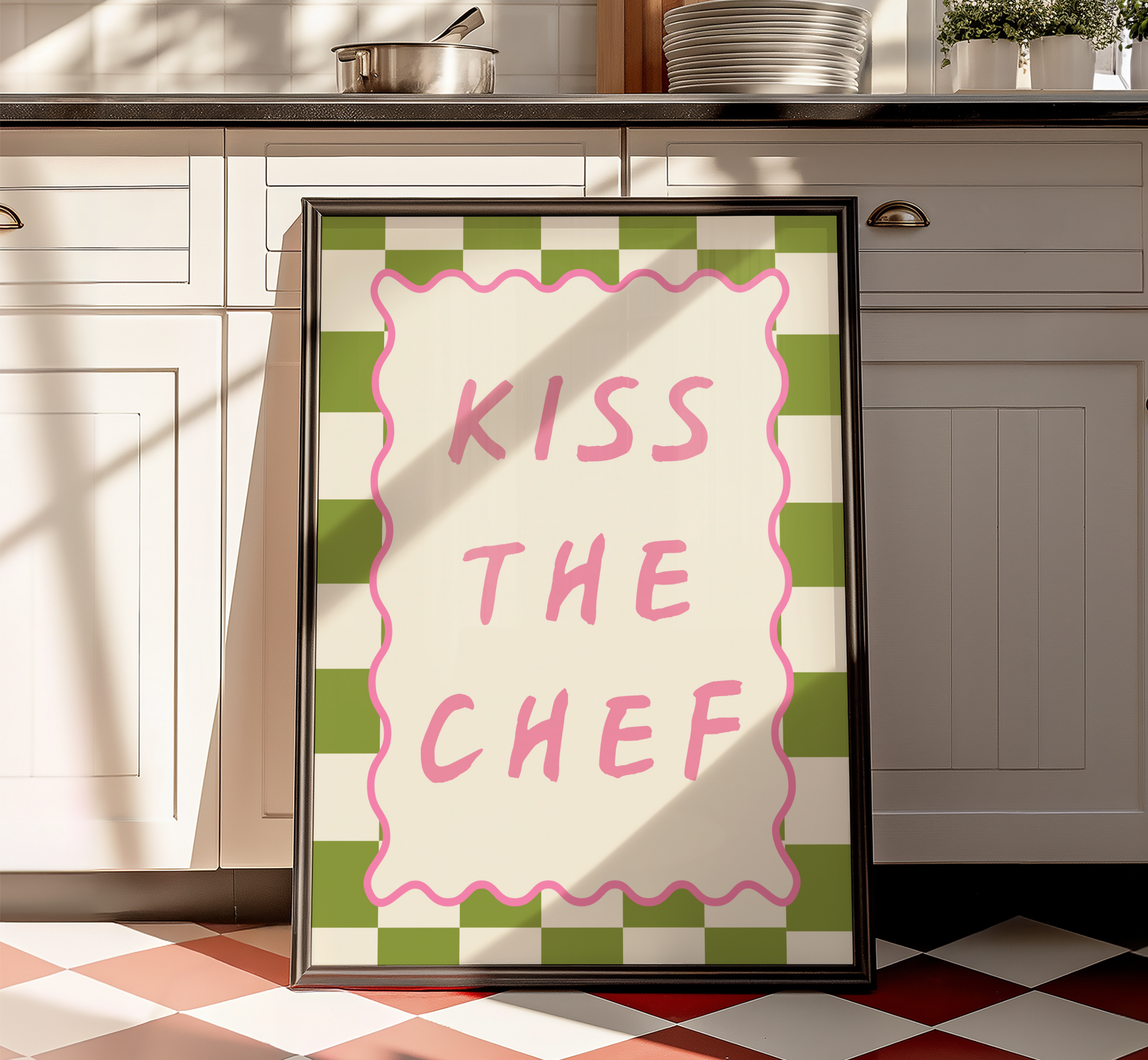 Kiss The Chef Print - BYHONEYSTUDIOS