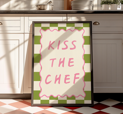 Kiss The Chef Print - BYHONEYSTUDIOS