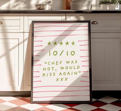 Chef Was Hot Print - BYHONEYSTUDIOS
