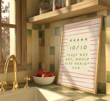Chef Was Hot Print - BYHONEYSTUDIOS