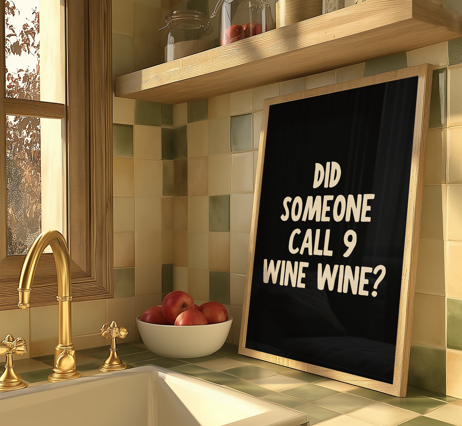 9 Wine Wine Print - BYHONEYSTUDIOS