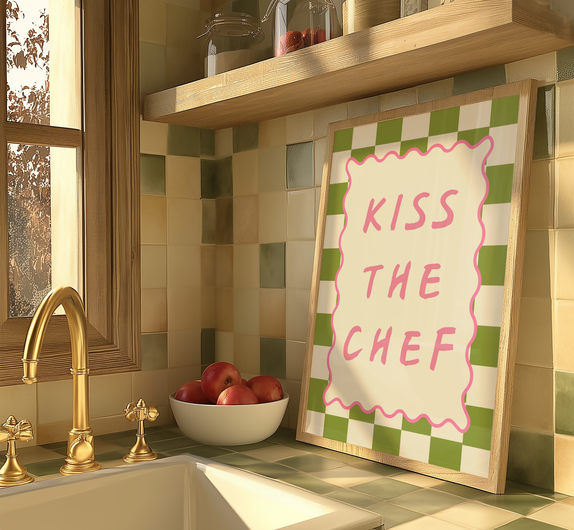 Kiss The Chef Print - BYHONEYSTUDIOS