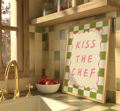 Kiss The Chef Print - BYHONEYSTUDIOS
