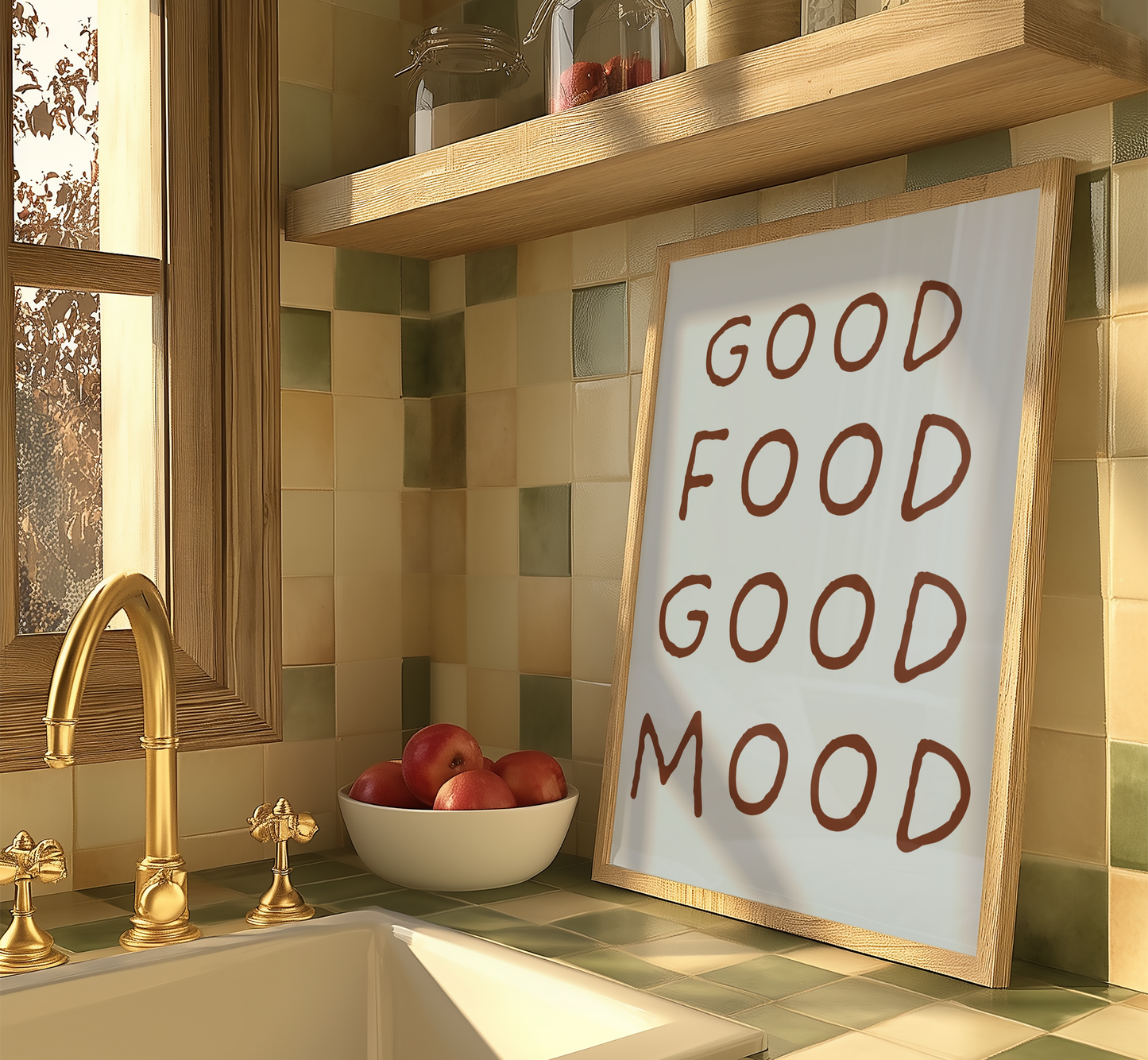 Good Food Good Mood Print - BYHONEYSTUDIOS