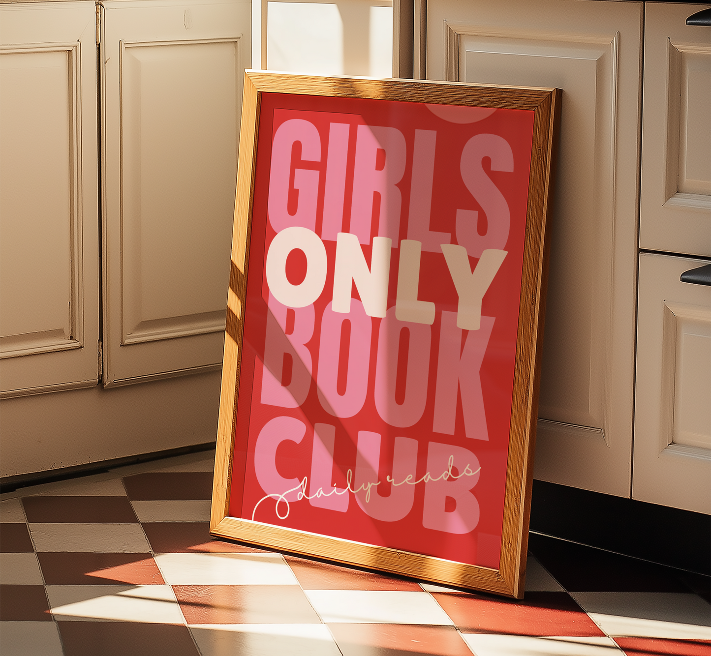 Girls Only Book Club Print - BYHONEYSTUDIOS