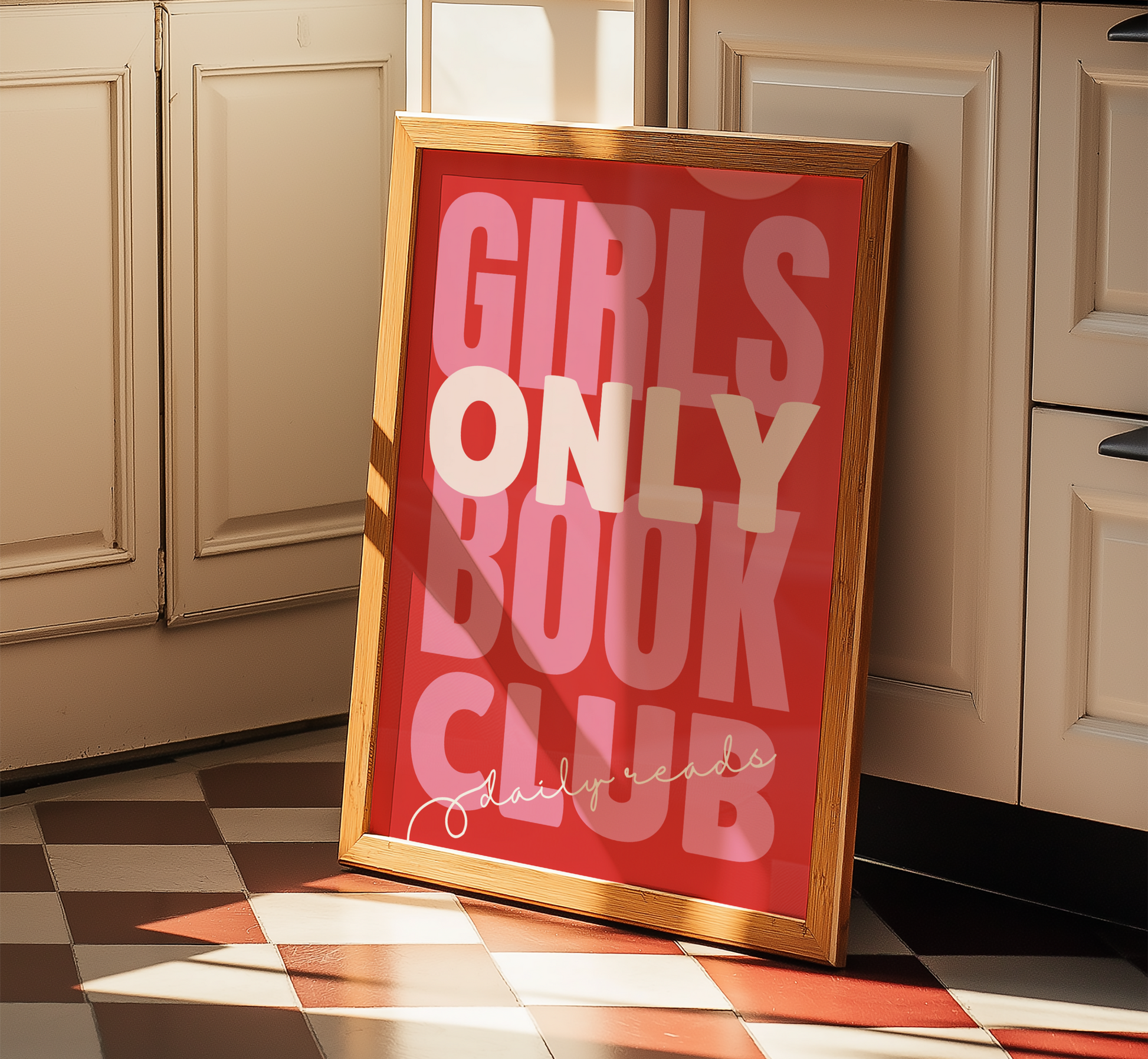 Girls Only Book Club Print - BYHONEYSTUDIOS