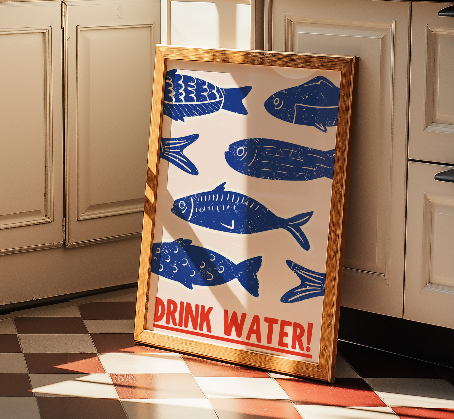 Drink Water Fish Print - BYHONEYSTUDIOS