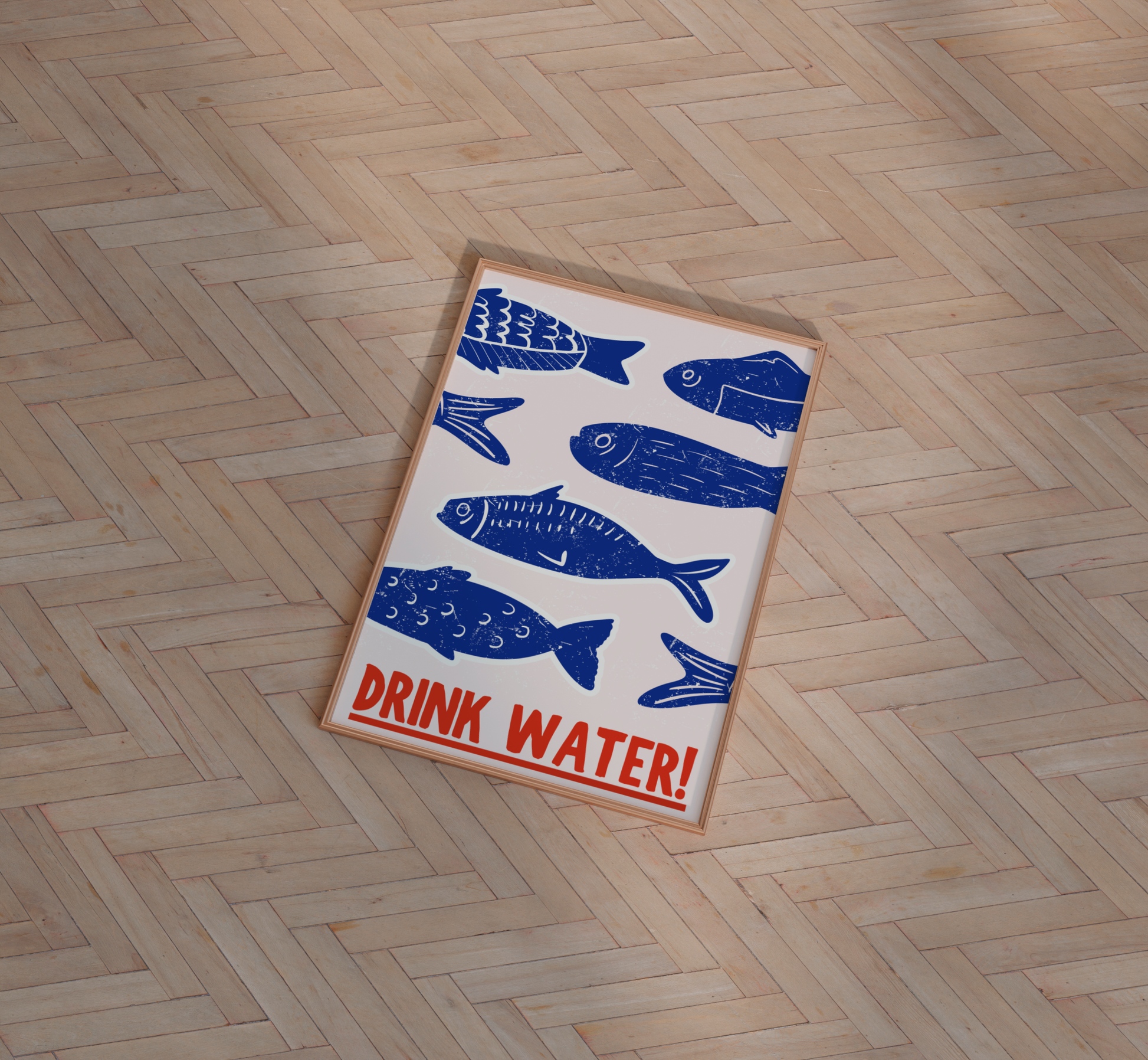 Drink Water Fish Print - BYHONEYSTUDIOS
