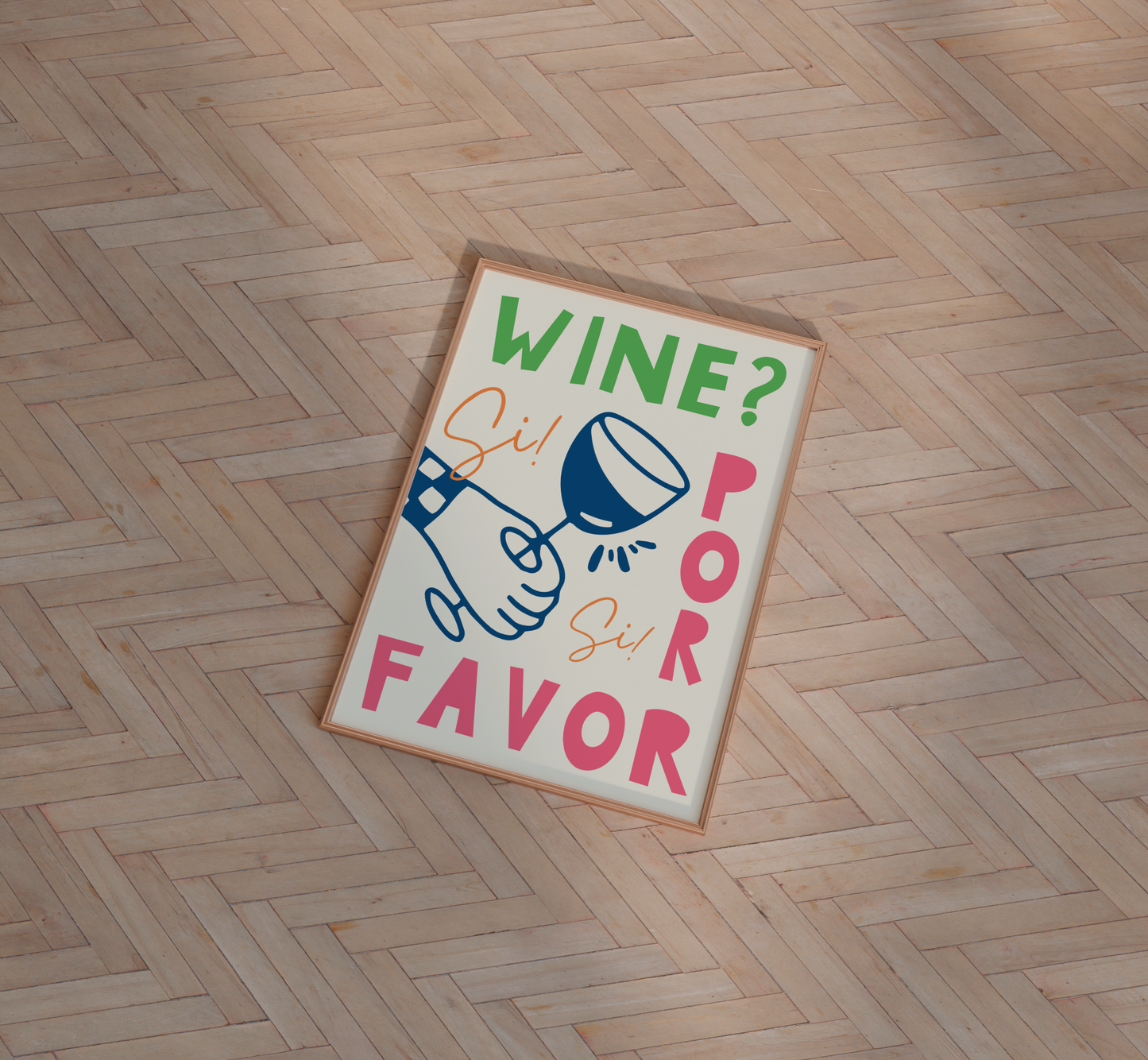Wine Por Favor Print - BYHONEYSTUDIOS