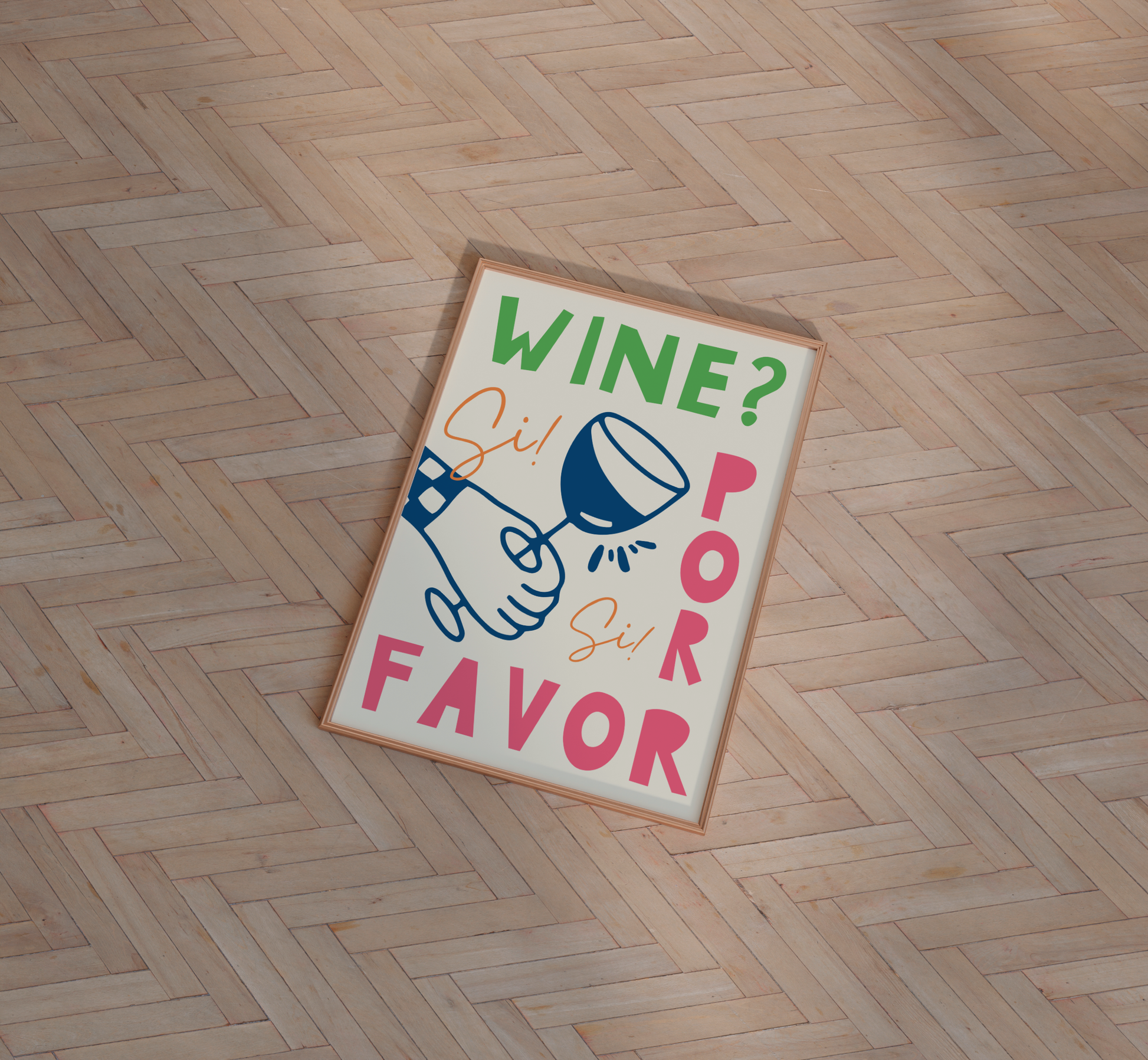 Wine Por Favor Print - BYHONEYSTUDIOS